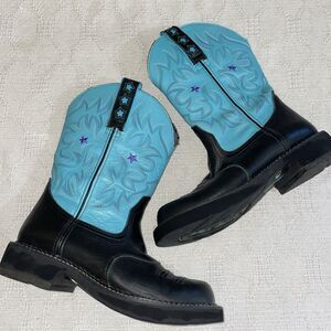 Ariat Women’s Work Boots Size 8 M Black Blue Leather Outdoors Workwear Rugged